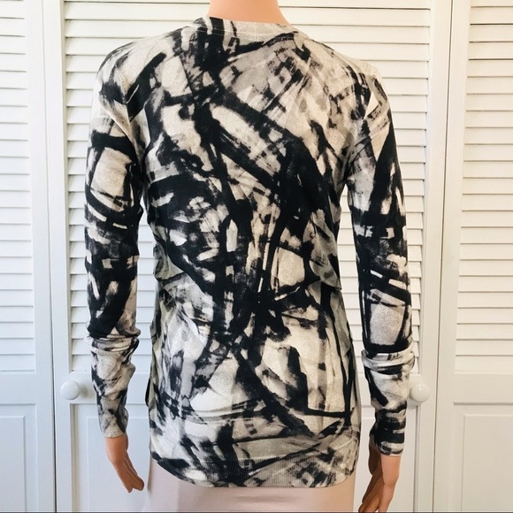 SIMPLY VERA VERAWANG Black Gray Cotton Cardigan Sweater Size XS - Picture 7 of 7